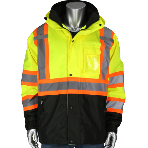 Protective Industrial Products PIP 3-IN-1 Two-Tone Jacket w/ Removable Grid Fleece Inner Jacket - Class 3