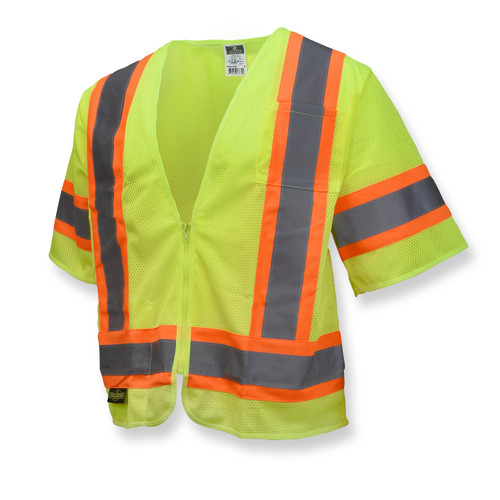 Radians Economy Safety Vest w/ Sleeves - Two-Tone Trim - Class 3