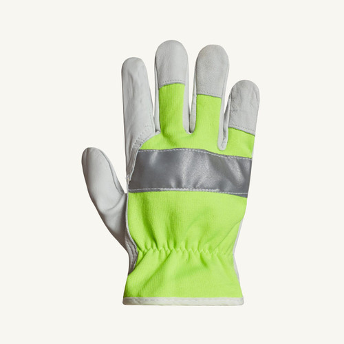 Superior Glove Works Ltd Superior Glove Endura 378GHVTL Built-Tough Winter Leather Gloves - Hi-Viz