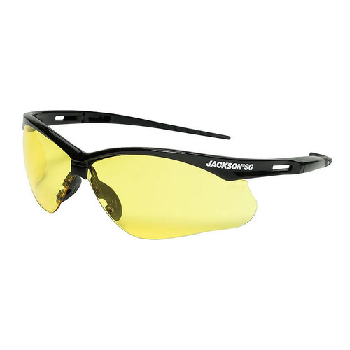 SureWerx USA Jackson SG Safety Glasses - Black Frame - Amber Lens