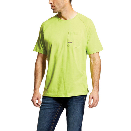 Ariat Rebar Cotton Strong T-Shirt - 10025374 - Lime - Mens