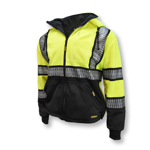 DEWALT Deluxe Zip Front Class 3 Hoodie - DSJ32-3 - Black Bot