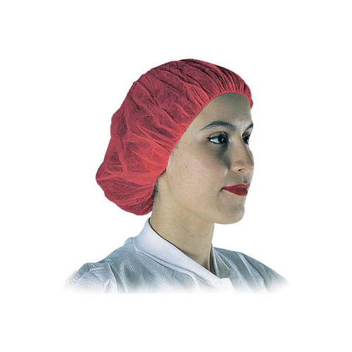 Liberty Glove & Safety Liberty Safety Bouffant Cap - 15821R - Polygard - Spun-bonded Polypropylene - 21" - Red