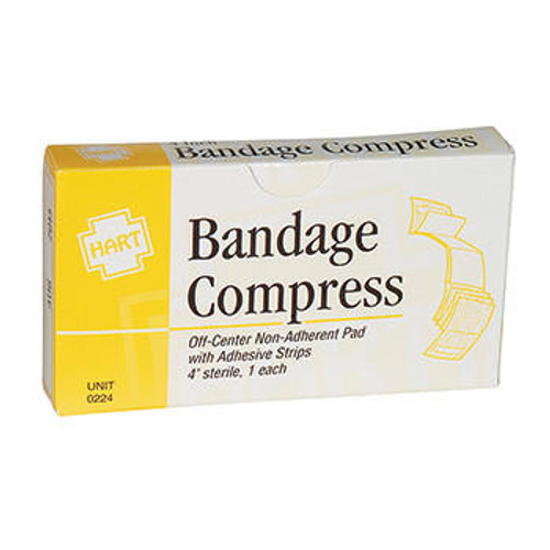 Hart Health 0224 First Aid Bandage Compress - 4"