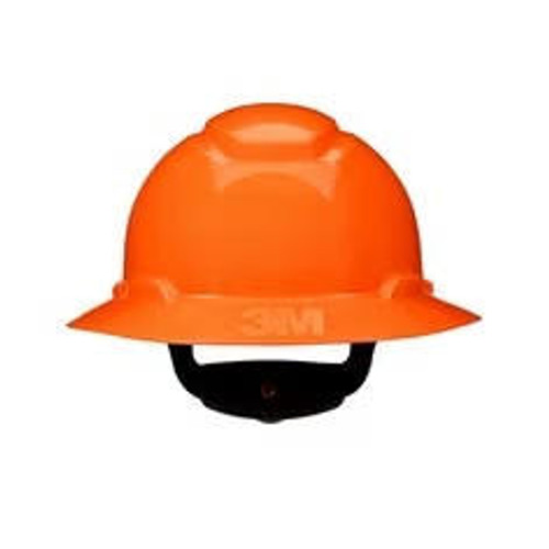 3M Personal Safety Division 3M - H-806SFR-UV - SecureFit Hard Hat - Full Brim - 4 - Point Ratchet Suspension - UVicator - Orange