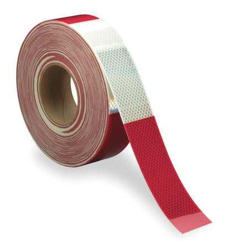 3M Personal Safety Division 3M™ 983-326 Red/White Reflective Tape - 2”x150’ - Conspicuity - High Intensity