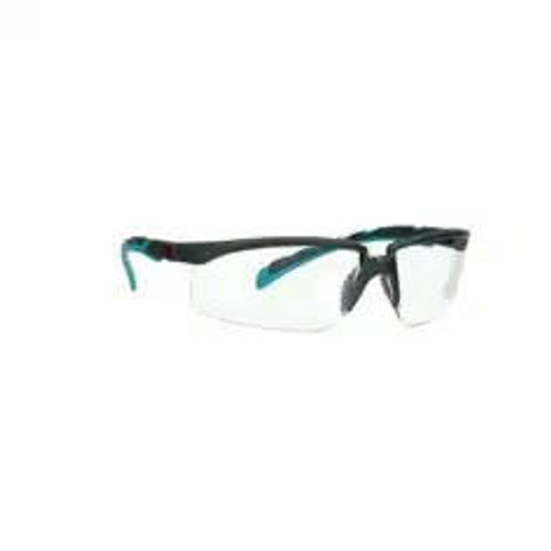 3M Personal Safety Division 3M - Solus 2000 Safety Glasses - S2001SGAF-BGR - Clr Lens - Gray/blue - Green Temples - Anti Fog - Anti Scratch - Scotchgard