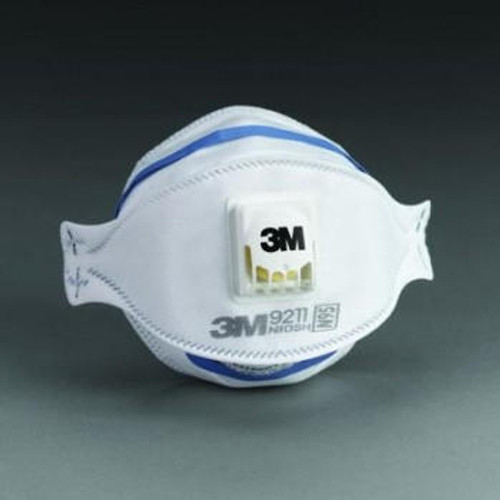 3M Personal Safety Division 3M™ 9211+ N95 Flat-Fold Respirator - Exhalation Valve