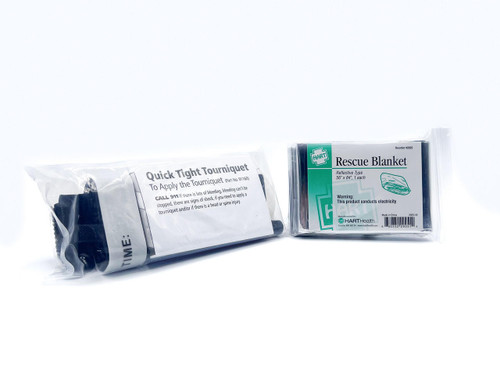 Safety Services, Inc. ANSI First Aid 2021 - Class B - Compliance Kit - Includes (1) Tourniquet - (1) Rescue Blanket - (10) Hand Sanitizers Safety Services, Inc. ANSI First Aid 2021 - Class B - Compliance Kit - Includes (1) Tourniquet - (1) Rescue Blanket - (10) Hand Sanitizers