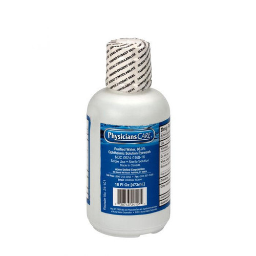 First Aid Only PhysicansCare - Eyewash Pour - 16oz Screw Cap - 24-101-001