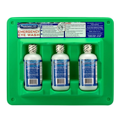 First Aid Only PhysiciansCare - Eyewash Station - Triple - (3) 8oz Bottles - 500-24-308