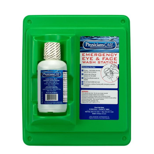 First Aid Only PhysiciansCare - Eyewash Station - Single - (1) 16oz Bottle - 24-000-001