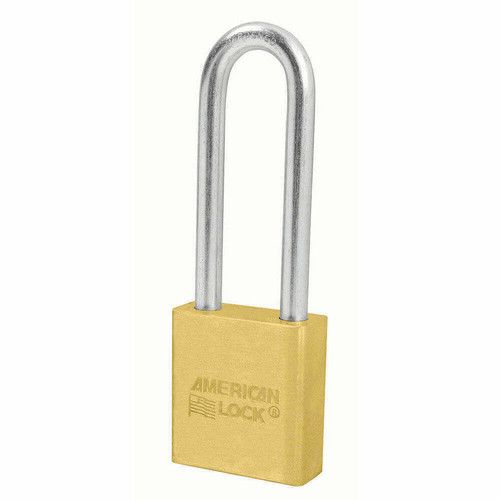 Master Lock Company American Lock Padlock A22KA - KA - Brass - 3" Shackle - Multiple Size Packs