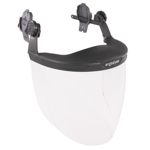 Ergodyne Corporation Ergodyne - Skullerz 8994 Anti-Scratch & Anti-Fog Hard Hat Face Shield with Adapter for Cap-Style & Safety Helmet - Full Face Visor