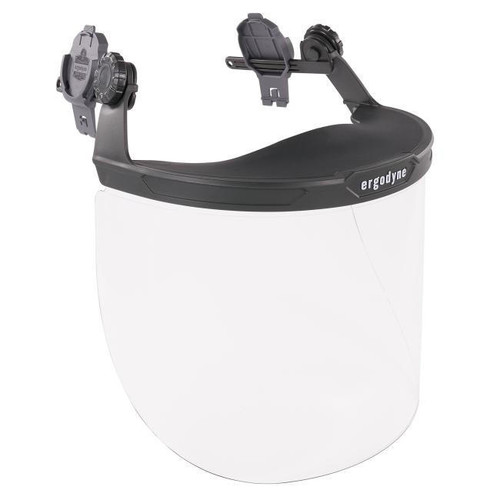 Ergodyne Corporation Ergodyne - Skullerz 8995 Anti-Scratch & Anti-Fog Hard Hat Face Shield with Adapter for Full Brim - Full Face Visor