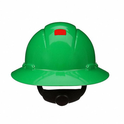 3M Personal Safety Division 3M - Full Brim Green Ratchet Suspension Hard Hat - 7100239994 - Green