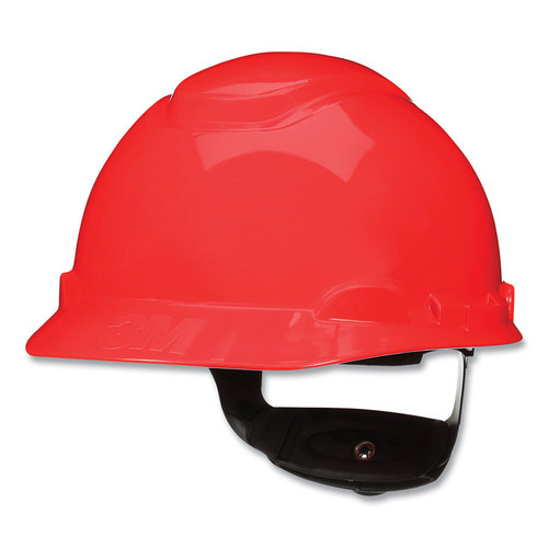 3M Personal Safety Division 3M - SecureFit Pressure Diffusion Ratchet Suspension Cap Hard Hat - 142-H-705SFR-UV - with UVicator - Red