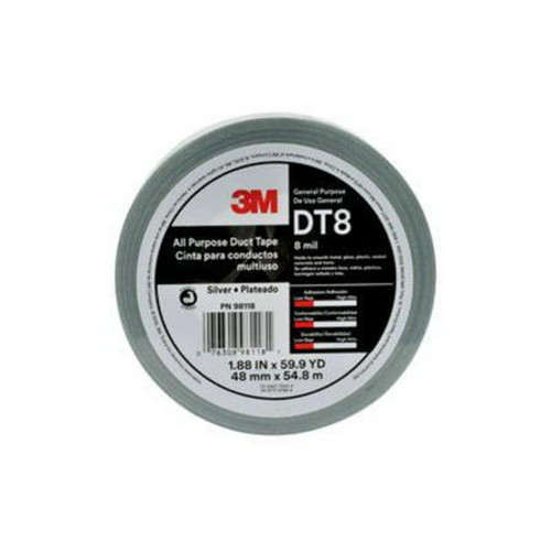 3M Personal Safety Division 3M 7100158345 All Purpose Duct Tape DT8 - 48mm x 54.8M  8 mil