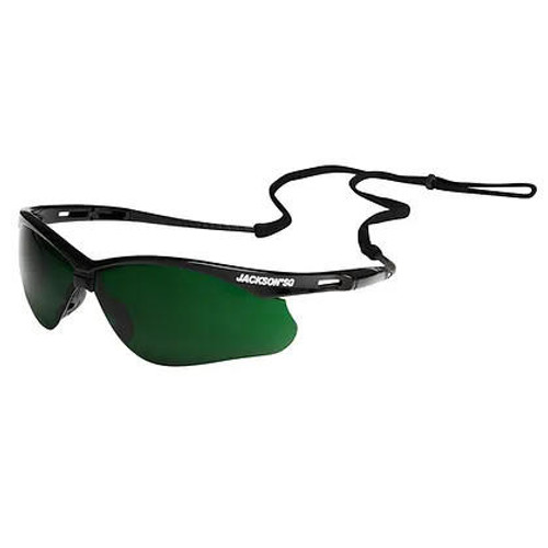 SureWerx USA Jackson Safety - Safety Glasses - 138-50010 - Black Frame - IR Shade 5.0 Lens