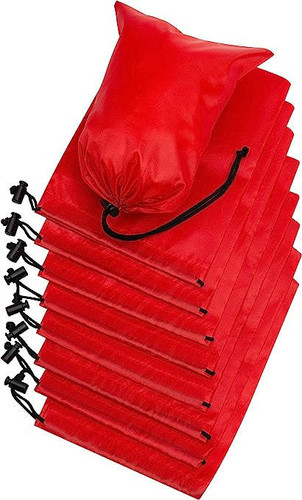 Safety Services, Inc. Bag, SSI, Red Nylon, Sm, 6"x8", Draw String, 12/Pk