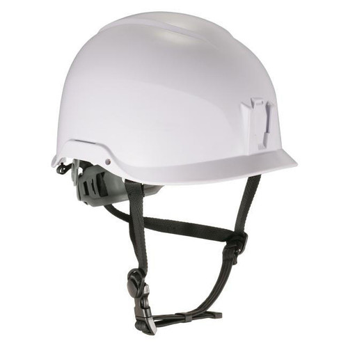 Ergodyne Corporation Ergodyne - Safety Helmet - 8976 - Skullerz - White - Front Brim - 6-Point Ratchet Suspension - Chin Strap - Type 2 Class E