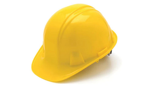 Pyramex Safety Products Pyramex - Hard Hat - HP14130 - SL Series - Yellow - Front Brim - 4-Point Ratchet Suspension - Type 1 - Class C G E - Rain Trough