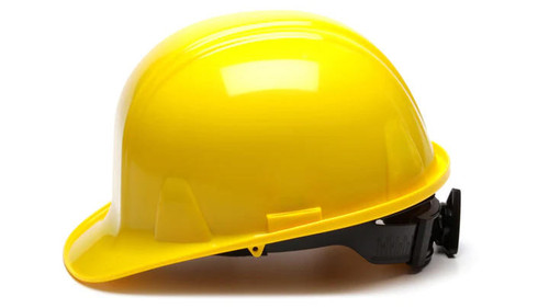 Pyramex Safety Products Pyramex - Hard Hat - HP14130 - SL Series - Yellow - Front Brim - 4-Point Ratchet Suspension - Type 1 - Class C G E - Rain Trough