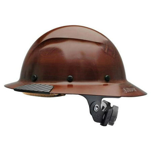 LIFT Safety HDF-15NG DAX Hard Hat - Full Brim - Rust - Fiber Resin - 6-Point Suspension - Type 1 Class G