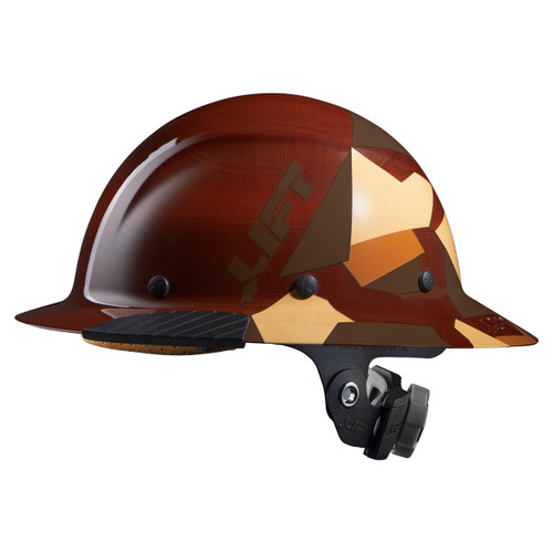 LIFT Safety HDF50-20CD DAX Hard Hat - Full Brim - Desert Camo Gloss - Fiber Resin - 6-Point Suspension - Type 1 Class G