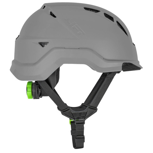 LIFT Safety HRX-22YC2 Radix Safety Helmet - Front Brim - Gray - 4-Point LUX Suspension - Magnetic Chin Strap - Vented - Type 2 Class C