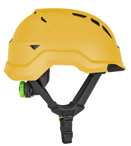 LIFT Safety HRX-22LC2 Radix Safety Helmet - Front Brim - Yellow - 4-Point LUX Suspension - Magnetic Chin Strap - Vented - Type 2 Class C