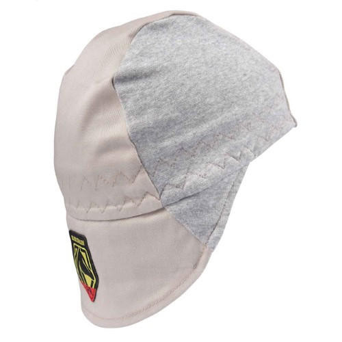 Revco Industries  Inc Black Stallion AH1630-GS FR Cotton Welding Cap with Hidden Bill Extension  Gray/Stone Khaki