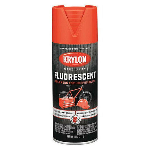 Krylon Products Group Krylon K03102777 Spray Paint Specialty - Flourescent Orange - 12oz - Aerosol