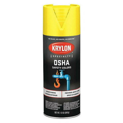 Krylon Products Group Krylon K01813777 Spray Paint Specialty - OSHA Yellow - 12oz - Aerosol