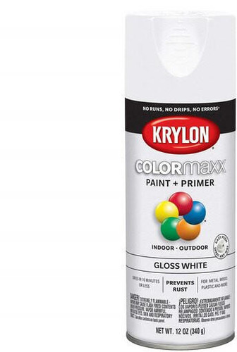 Krylon Products Group Krylon - Spray Paint - K05545007 - ColorMaxx - Gloss White - 12oz - Aerosol Krylon Products Group Krylon - Spray Paint - K05545007 - ColorMaxx - Gloss White - 12oz - Aerosol