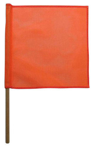 Safety Services, Inc. Safety Flag Co. of America - GFNM18-24 - Orange Mesh - MW - 18"x18" - 24" Dowel