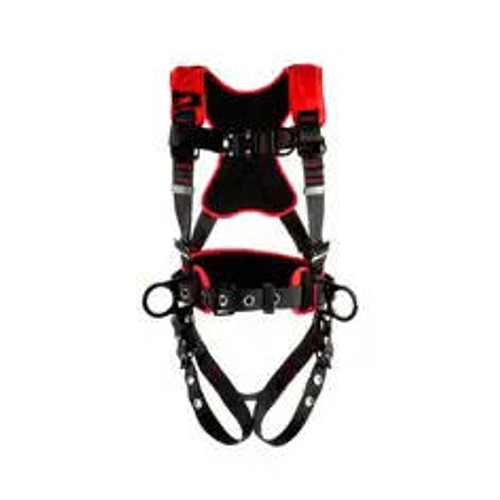 3M Fall Protection 3M - Harness - 1161224 - Protecta P200 - Med/Lg - Comfort Construction Style Positioning/Climbing - Black/Red - Back/Front/Side Fixed D-Ring - Back/Hip Padding - TB Legs - QC Chest - Easy-Link SRL Adapter - 420lb