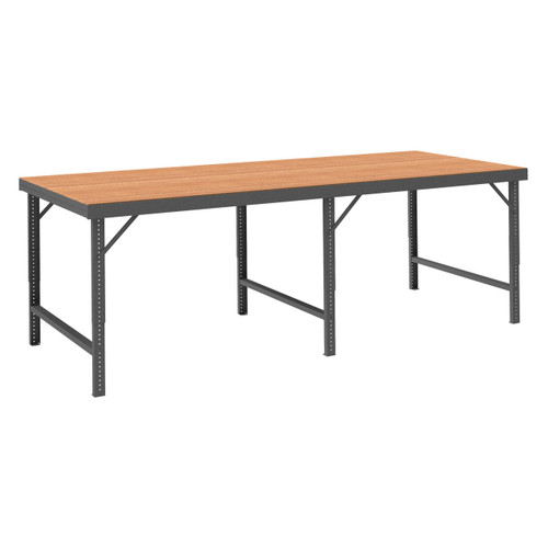 Durham WBF-TH-36120-95 FOLDING LEG WORKBENCH -  TEMP HDBD -  36X120 -  #95 GRAY