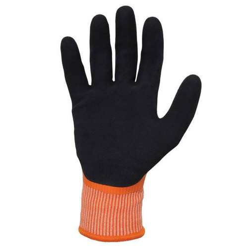 Ergodyne Corporation Ergodyne - Winter Cut Resist Glove - 7551 - Proflex - A5 - Black Nitrile Sandy Foam Palm - Orange HPPE Full Coat Latex Shell - 10g Acrylic Fleece Liner