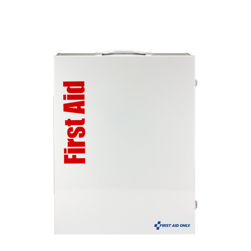 First Aid Only 150 Person Metal First Aid Cabinet - ANSI B Compliant with Medications