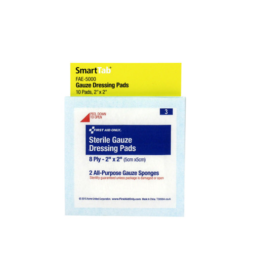  First Aid Only Sterile Gauze Pads - 2" x 2" - 10ct 