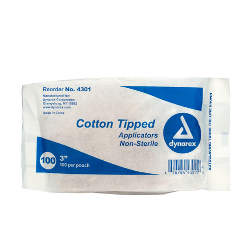  First Aid Only Cotton Tipped Applicators - 3" Wood Shaft - 100ct 