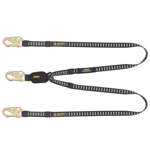 Dewalt DEWALT 6 Ft. Lanyard -  Twin -  External -  EA -  Welding Lanyard with Steel Snap Hooks on Both Ends 