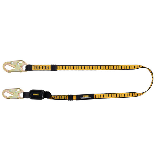 Dewalt DEWALT 6 Ft. Lanyard -  Single -  External Absorber -  with Snap Hooks Both Ends 