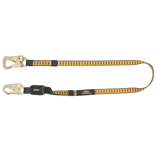 Dewalt DEWALT 6 Ft. Lanyard -  -  Single -  External Absorber -  Tie-Back -  Steel Snap Hooks Both Ends 