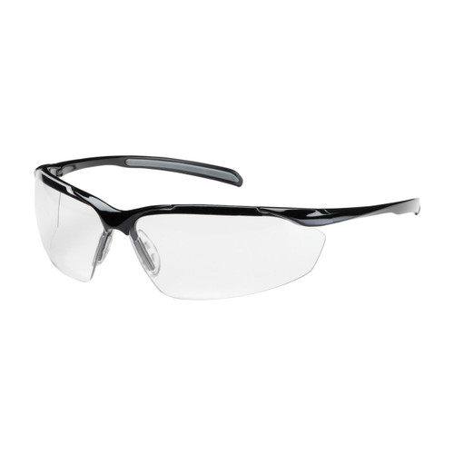 Protective Industrial Products PIP® Commander™ 250-33-0010 Semi-Rimless Safety Glasses with Gloss Black Frame, Clear Lens and Anti-Scratch / Anti-Reflective Coating 