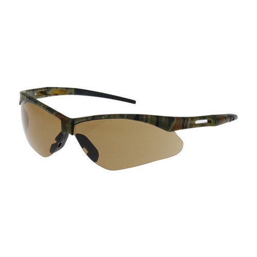 Protective Industrial Products PIP® Anser™ 250-AN-10124 Semi-Rimless Safety Glasses with Camouflage Frame, Brown Lens and Anti-Fog / Anti-Scratch Coating 