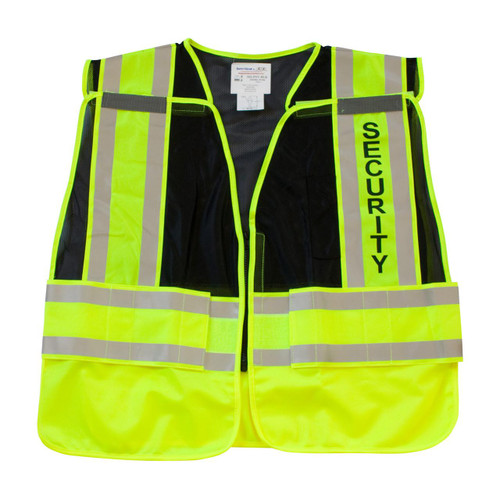 Protective Industrial Products PIP® 302-PSV-BLK ANSI Type P Class 2 Public Safety Vest - SECURITY Logo 