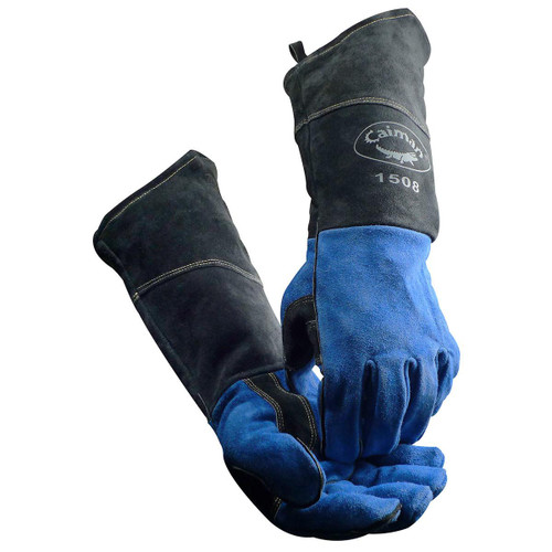 Protective Industrial Products PIP® Caiman® 1508 Premium Split Cowhide MIG/Stick Welder's Glove with Fleece Lining and Scalloped Cuff - 18" Length 