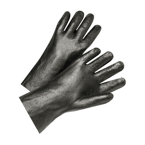 Protective Industrial Products PIP® 1027R PVC Dipped Glove with Interlock Liner and Semi-Rough Finish  -  12" Length 